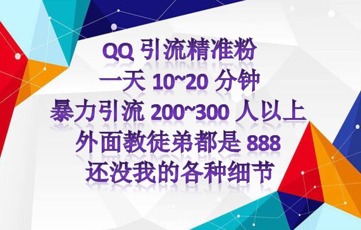 （4122期）外面收费888元的QQ群另类引流方案：日200~300精准粉方法