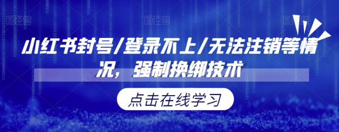 fy1064期-小红书封号/登录不上/无法注销等情况，强制换绑技术(小红书账号问题解决方案强制换绑技术的应用)