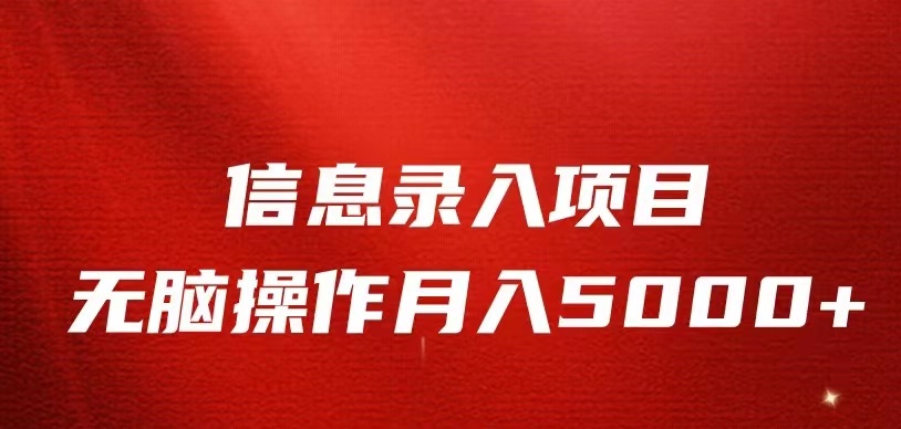 fy1081期-信息录入返佣项目，小白无脑复制粘贴，月入5K+(小白也能月入5K+的信息录入返佣项目详解)