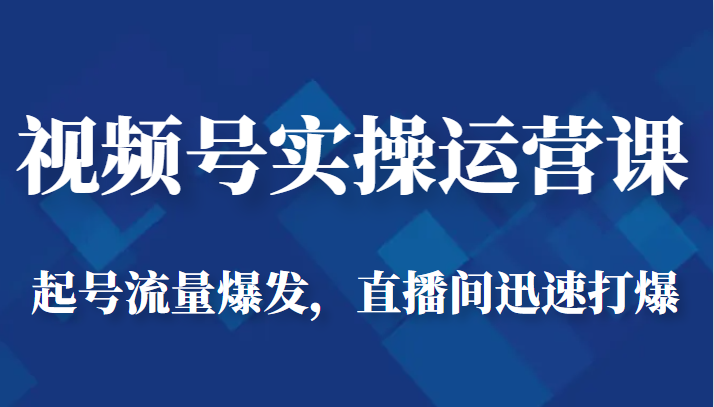 fy1093期-视频号实操运营课-起号流量爆发，直播间迅速打爆(全面掌握视频号运营策略，实现直播间迅速打爆)