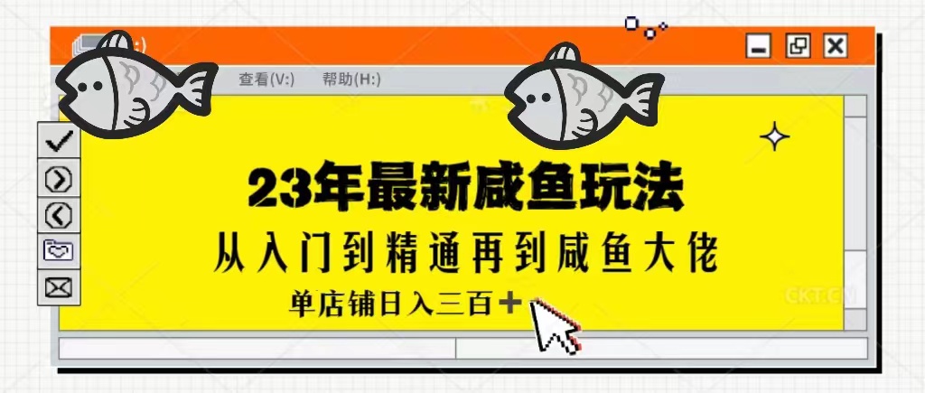 fy1195期-2023最新闲鱼实战课，从入门到精通再到闲鱼大佬，单号日入300+（更新）(掌握2023最新闲鱼实战课，助你从新手变为行业精英)