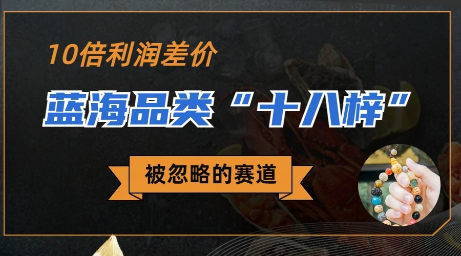 fy1203期-被忽略的蓝海品类“十八籽”，10倍的利润差价，同行一天几十单(探索被忽视的蓝海市场十八籽手串的销售策略与利润分析)