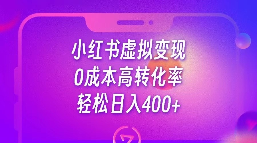 fy1315期-小红书公考资料虚拟变现，0成本高转化率，轻松日入400+(利用小红书虚拟资料变现，实现0成本高转化率的稳定收入)