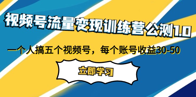 fy1821期-视频号流量变现训练营公测1.0：一个人搞五个视频号，每个账号收益30-50(一个适合小白的小副业项目，操作简单，收益可观内容简述本文介绍了一个视频号流量变现训练营的公测版本，该项目允许一个人操作五个视频号，每个账号的收益在30-50之间。该项目适合想要做小副业或兼职工作的人群，同时也适合宝妈在家带孩子的情况。)