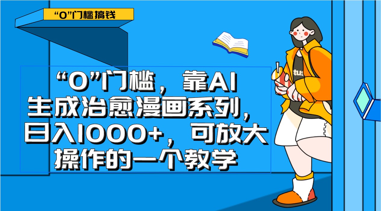 fy2080期-0门槛，靠AI生成治愈漫画系列，日入1000+，可放大操作的一个教学(AI治愈漫画项目从零到日入1000+的实战教学)