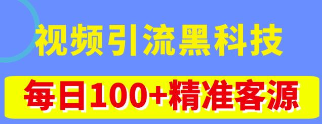 mp1111期-视频引流黑科技玩法，不花钱推广，视频播放量达到100万+，每日100+精准客源(探索视频引流黑科技，实现免费推广与高转化率)