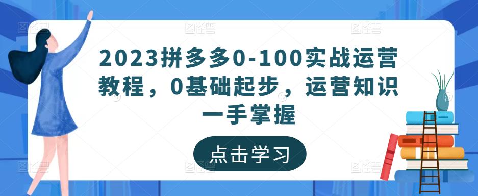 mp1292期-2023拼多多0-100实战运营教程，0基础起步，运营知识一手掌握(全面掌握拼多多运营技巧从基础操作到高级策略一站式解析)