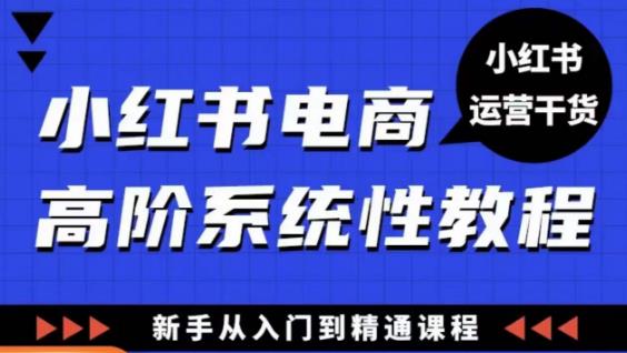 mp1346期-小红书电商高阶系统教程，新手从入门到精通系统课(小红书电商高阶系统教程从入门到精通的实战指南)