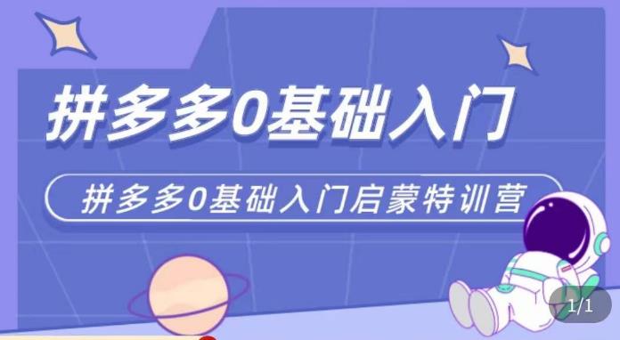 mp1824期-六一电商·拼多多运营0-1实操特训营，拼多多从基础到进阶的可实操玩法(拼多多运营0-1实操特训营从基础到进阶的全面解析)