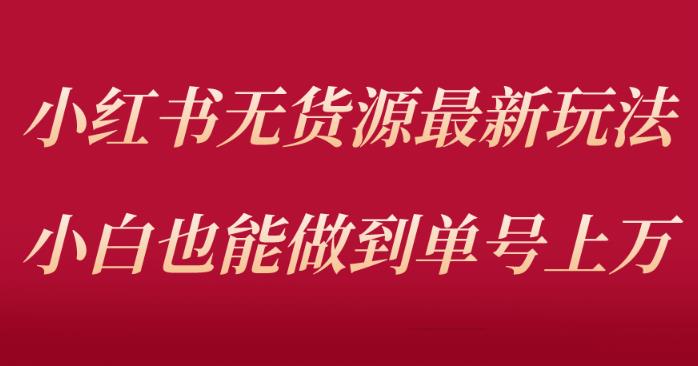 mp1887期-小红书无货源最新螺旋起号玩法，电商小白也能做到单号上万（价值3980元）(小红书无货源项目详解电商小白也能轻松上手)