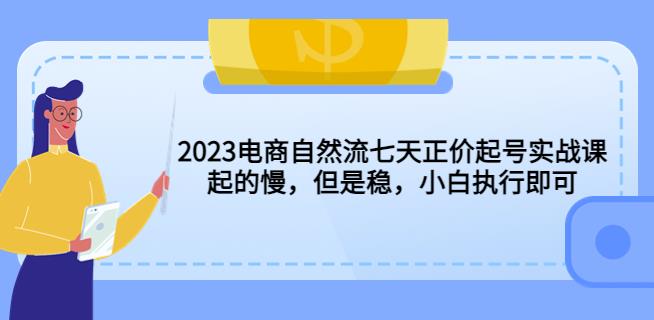 mp2198期-2023电商自然流七天正价起号实战课：起的慢，但是稳，小白执行即可！(掌握电商自然流技巧，稳健提升流量与销售)