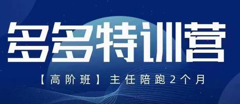 mp2231期-纪主任·5月最新多多特训营高阶班，玩法落地实操，多多全掌握(全面掌握拼多多运营技巧，提升店铺业绩)