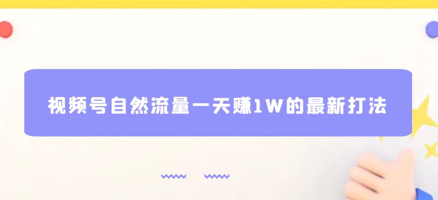 mp2753期-视频号自然流量一天赚1W的最新打法，基本0投资【揭秘】(揭秘视频号自然流量一天赚1W的新玩法)