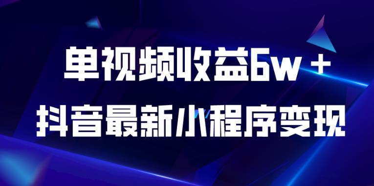 mp2910期-抖音最新小程序变现项目，单视频收益6w＋，小白可做【揭秘】(抖音最新小程序变现项目新手小白也能轻松赚取高收益)