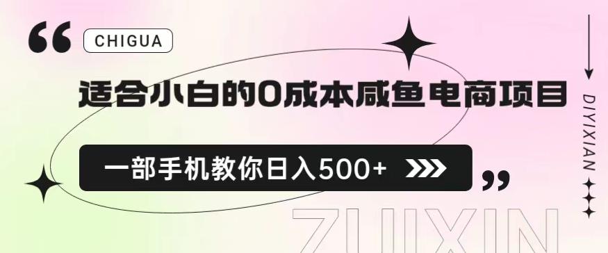 mp2982期-适合小白的0成本闲鱼电商项目，一部手机，教你如何日入500+的保姆级教程【揭秘】(轻松上手！咸鱼无货源电商项目助你实现日入500+)