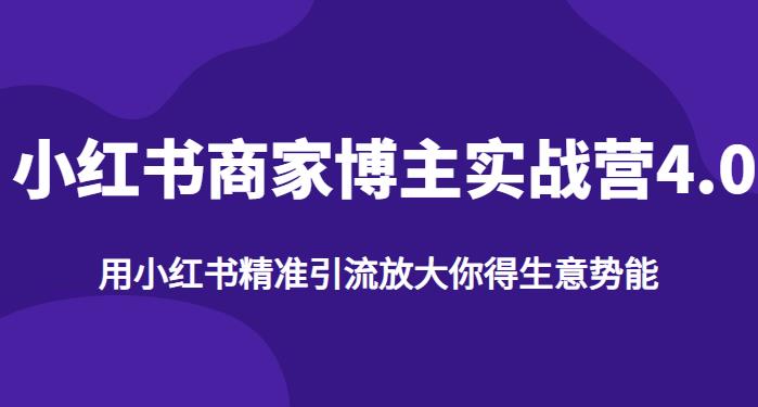 mp2984期-【推荐】小红书商家博主精准引流实战营4.0，用小红书放大你的生意势能(小红书商家博主精准引流实战营4.0全面解析小红书运营策略与技巧)