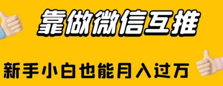 mp2994期-靠做微信互推，新手小白也能月入过万【揭秘】(揭秘微信互推新手小白也能月入过万)