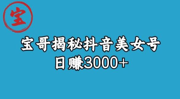 mp3088期-宝哥揭秘抖音美女号玩法，日赚3000+【揭秘】