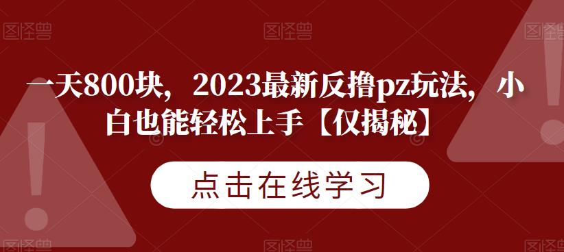 mp3127期-一天800块，2023最新反撸pz玩法，小白也能轻松上手【仅揭秘】(揭秘2023最新反撸pz玩法一天800块，小白也能轻松上手)