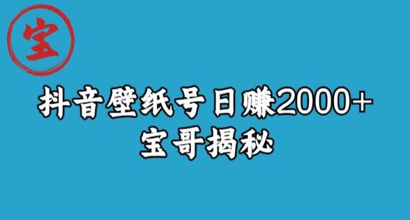 mp3151期-宝哥抖音壁纸号日赚2000+，不需要真人露脸就能操作【揭秘】(揭秘宝哥抖音壁纸号日赚2000+的运营策略)