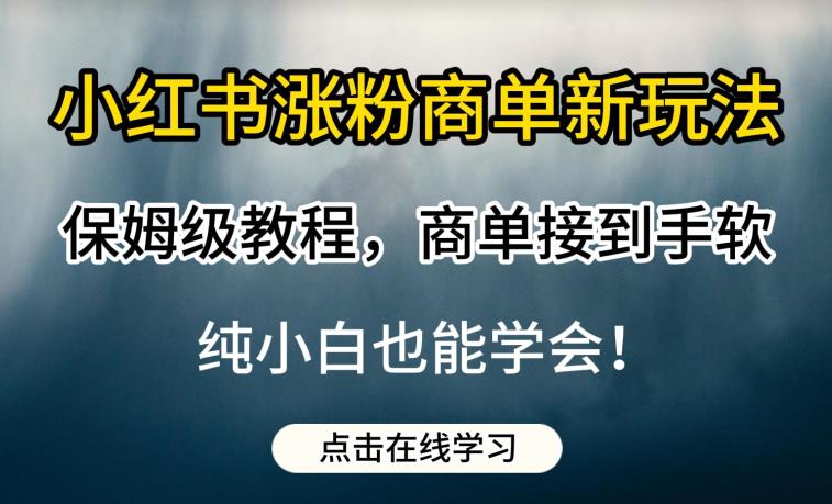 mp3182期-小红书涨粉商单新玩法，保姆级教程，商单接到手软，纯小白也能学会【揭秘】(小红书涨粉商单新玩法揭秘保姆级教程助你轻松接单)