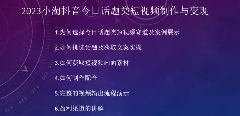 mp3618期-2023小淘抖音今日话题类短视频制作与变现，人人都能操作的短视频项目(“2023小淘抖音今日话题类短视频制作与变现简单易行，人人可操作”)