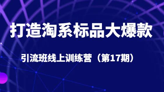 mp3763期-打造淘系标品大爆款引流班线上训练营（第17期）5天直播授课(深度解析淘系产品销售策略打造大爆款引流班线上训练营)