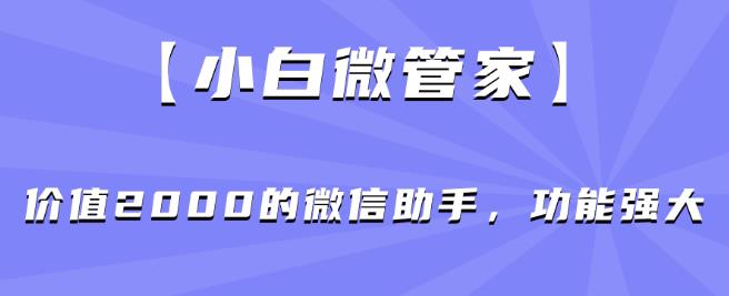 mp3766期-【小白微管家】价值2000的微信助手，功能强大(【小白微管家】—— 您微信管理的得力助手)