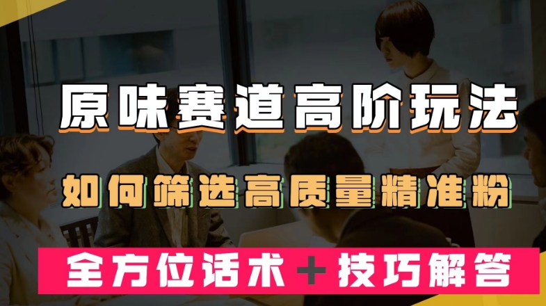 mp3906期-短视频原味赛道高阶玩法，如何筛选高质量精准粉？全方位话术＋技巧解答【揭秘】