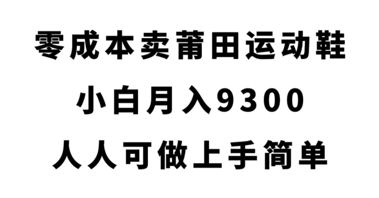 mp4121期-零成本卖莆田运动鞋，小白月入9300，人人可做上手简单【揭秘】(揭秘零成本卖莆田运动鞋的赚钱之道)