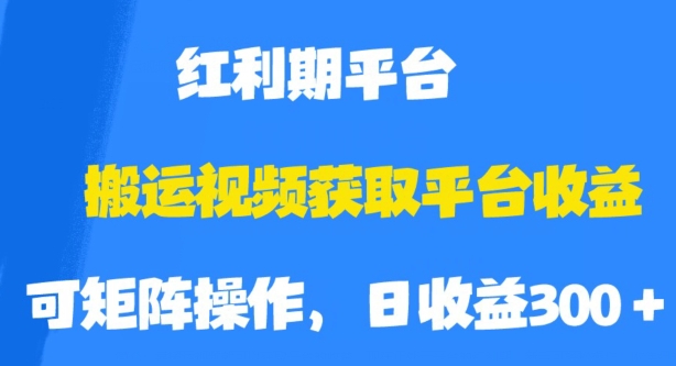 mp4138期-搬运视频获取平台收益，平台红利期，附保姆级教程【揭秘】(揭秘搬运视频获取平台收益的保姆级教程)