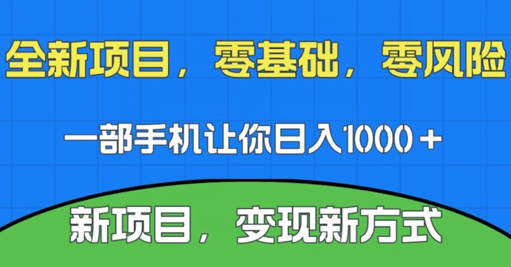 mp4179期-新项目，新平台，一部手机即可日入1000＋，无门槛操作【揭秘】(揭秘新项目如何仅凭手机实现日入1000＋)