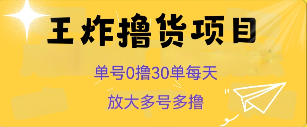 mp4311期-王炸撸货项目，单号0撸30单每天，多号多撸【揭秘】(揭秘“王炸撸货项目”单号0撸30单每天，多号多撸的纯撸货变现机会)