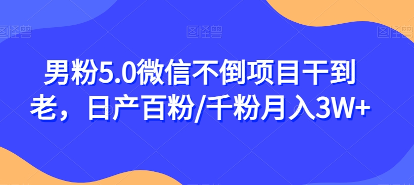 mp4350期-男粉5.0微信不倒项目干到老，日产百粉/千粉月入3W+【揭秘】(揭秘男粉5.0微信不倒项目如何利用男性用户心理实现长期变现)