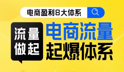 mp4359期-8大体系流量篇·流量做起，电商流量起爆体系线上课(电商流量起爆体系线上课掌握爆款秘籍，助力电商事业腾飞)