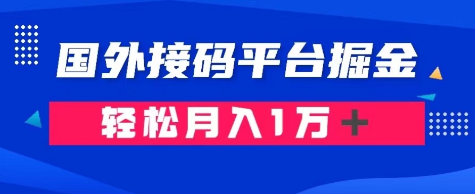 通过国外接码平台掘金：成本1.3，利润10＋，轻松月入1万＋【揭秘】_搜券军博客