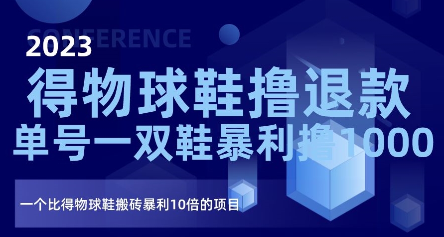 2023得物球鞋撸退款，单号一双鞋暴利撸1000，一个比得物球鞋搬砖暴利10倍的项目【揭秘】_搜券军博客