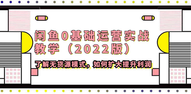 （4196期）闲鱼0基础运营实战教学（2022版）了解无货源模式，如何扩大提升利润(“从零开始，一步步掌握闲鱼电商运营全攻略”)