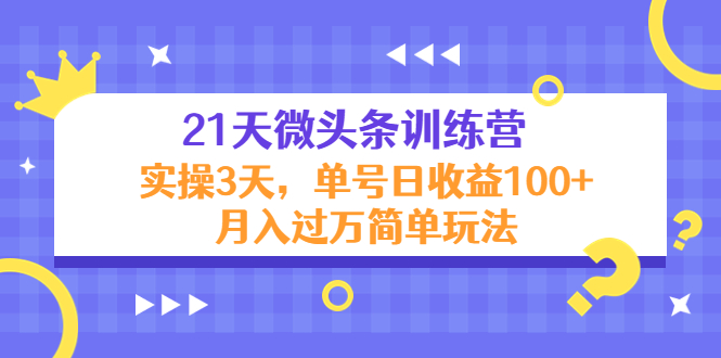 （4324期）21天微头条训练营，实操3天，单号日收益100+月入过万简单玩法(探索微头条训练营实操技巧与高收益策略)