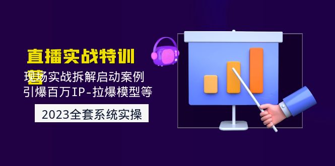 （4794期）2023直播实战：现场实战拆解启动案例 引爆百万IP-拉爆模型等(无中创水印)(全面解析直播营销策略，助力百万IP引爆市场)