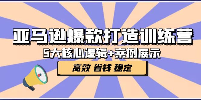 （5107期）亚马逊爆款打造训练营：5大核心逻辑+案例展示 打造爆款链接 高效 省钱 稳定(亚马逊爆款打造训练营5大核心逻辑+案例展示，助力卖家高效打造爆款链接)