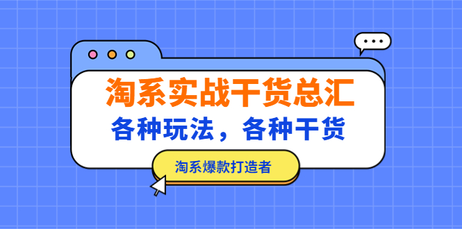 （5067期）淘系实战干货总汇：各种玩法，各种干货，淘系爆款打造者！(淘系实战干货总汇掌握这些技巧，助你打造爆款！)