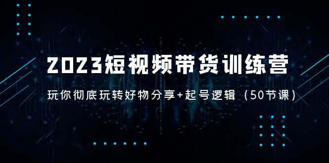 （5071期）2023短视频带货训练营：带你彻底玩转好物分享+起号逻辑（50节课）(掌握短视频带货技巧，提升生活品质)