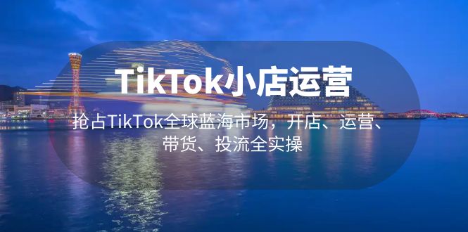 （5200期）TikTok小店运营 抢占TikTok全球蓝海市场，开店、运营、带货、投流全实操(掌握TikTok小店运营全攻略，抢占全球蓝海市场)