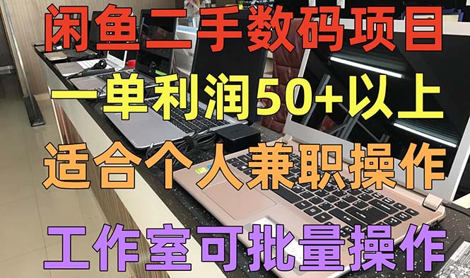 （5275期）闲鱼二手数码项目，个人副业低保收入一单50+以上，工作室批量放大操作(轻松赚取额外收入闲鱼二手数码项目详解)