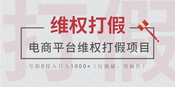 （5709期）电商平台维权打假项目，号称0投入日入1000+（仅揭秘，勿操作）(揭秘电商平台维权打假项目0投入日入1000+的风险与责任)