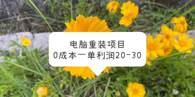 （5882期）电脑系统重装项目，0成本一单利润20-30(探索零成本电脑系统重装项目，轻松赚取额外收入)