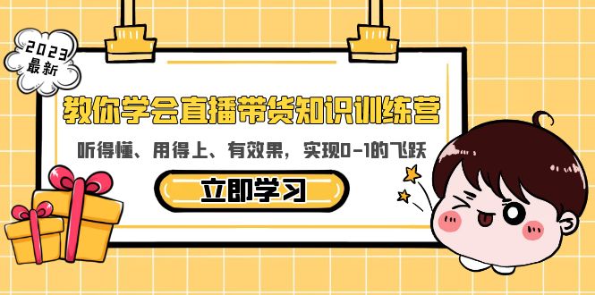 （5917期）教你学会直播带货知识训练营，听得懂、用得上、有效果，实现0-1的飞跃(全面解析直播带货技巧，助你成为行业翘楚)