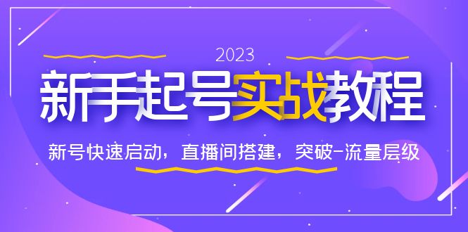 （6261期）0-1新手起号实战教程：新号快速启动，直播间怎样搭建，突破-流量层级(新手起号实战教程新号快速启动与直播间搭建指南)