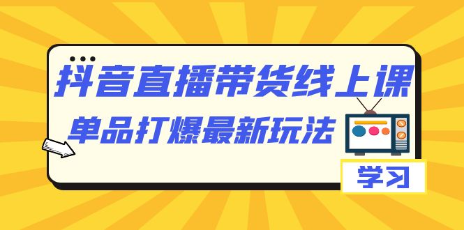 （7238期）抖音·直播带货线上课，单品打爆最新玩法（12节课）(探索抖音直播带货新玩法，提升销售业绩)